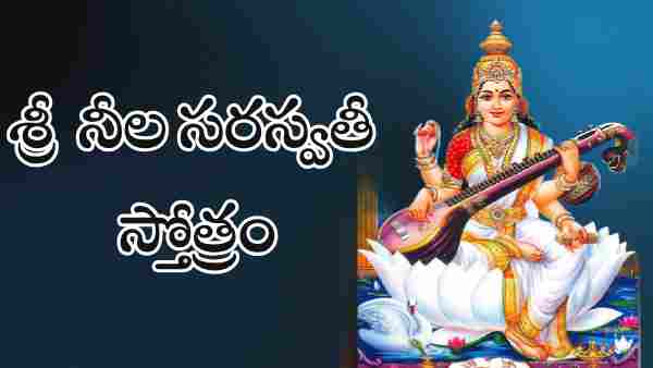 Neela Saraswathi Stotram in Telugu