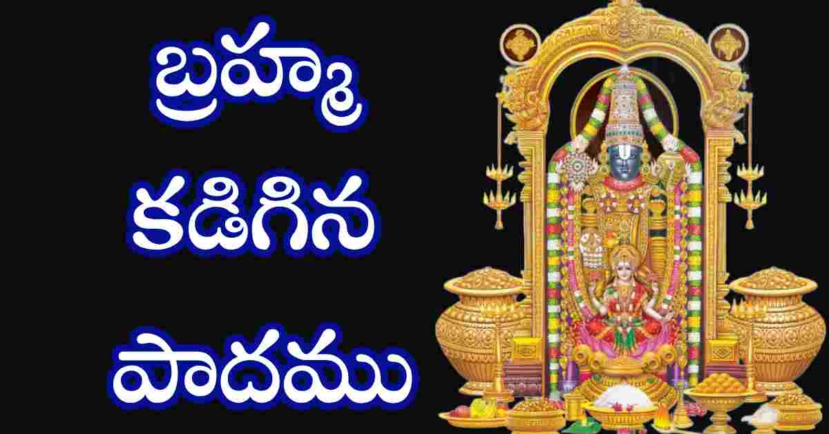 Brahma Kadigina Padamu Lyrics in Telugu