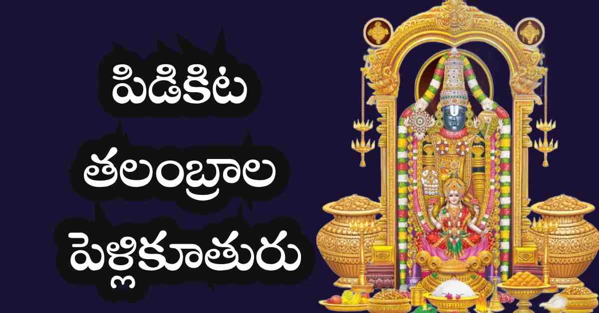 Pidikita Talambrala Lyrics in Telugu