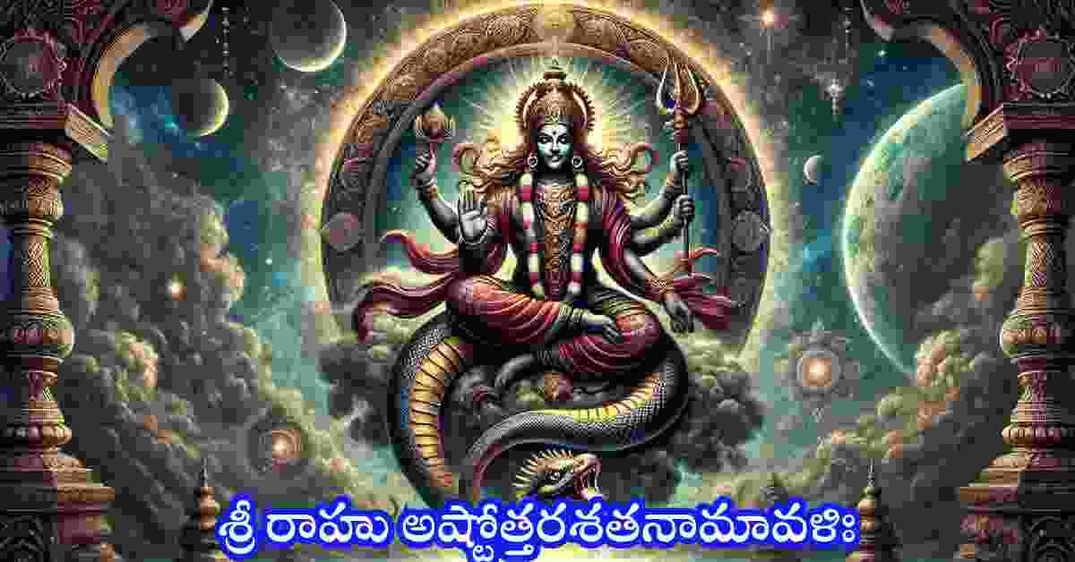 Rahu Ashtottara Shatanamavali in Telugu