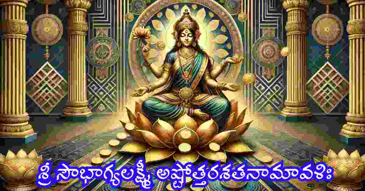 Sowbhagya Lakshmi Ashtottara Shatanamavali in Telugu