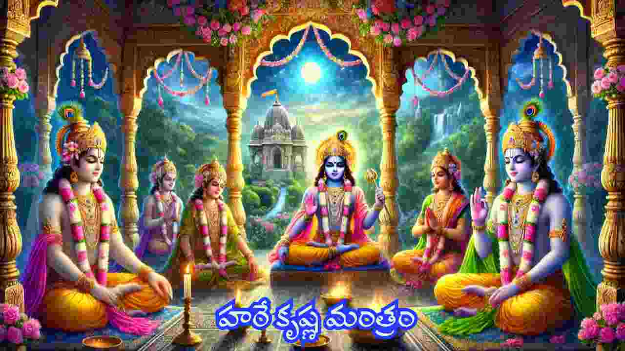 Hare Krishna Mantram in Telugu